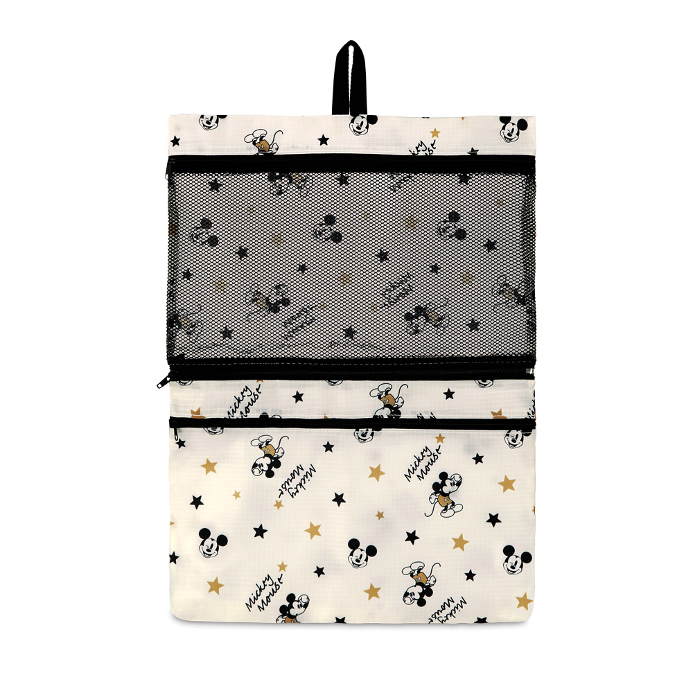 [Disney] Classic Mickey Mouse Detachable and Combinable Double-Layer Storage Bag - Off-White/Khaki, , large