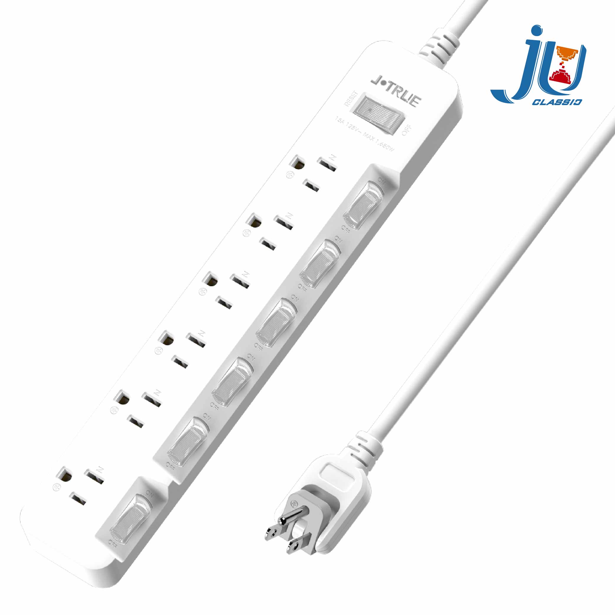 鉅玉經典｜
7-pin, 6-socket extension cable JY-3766-9, , large
