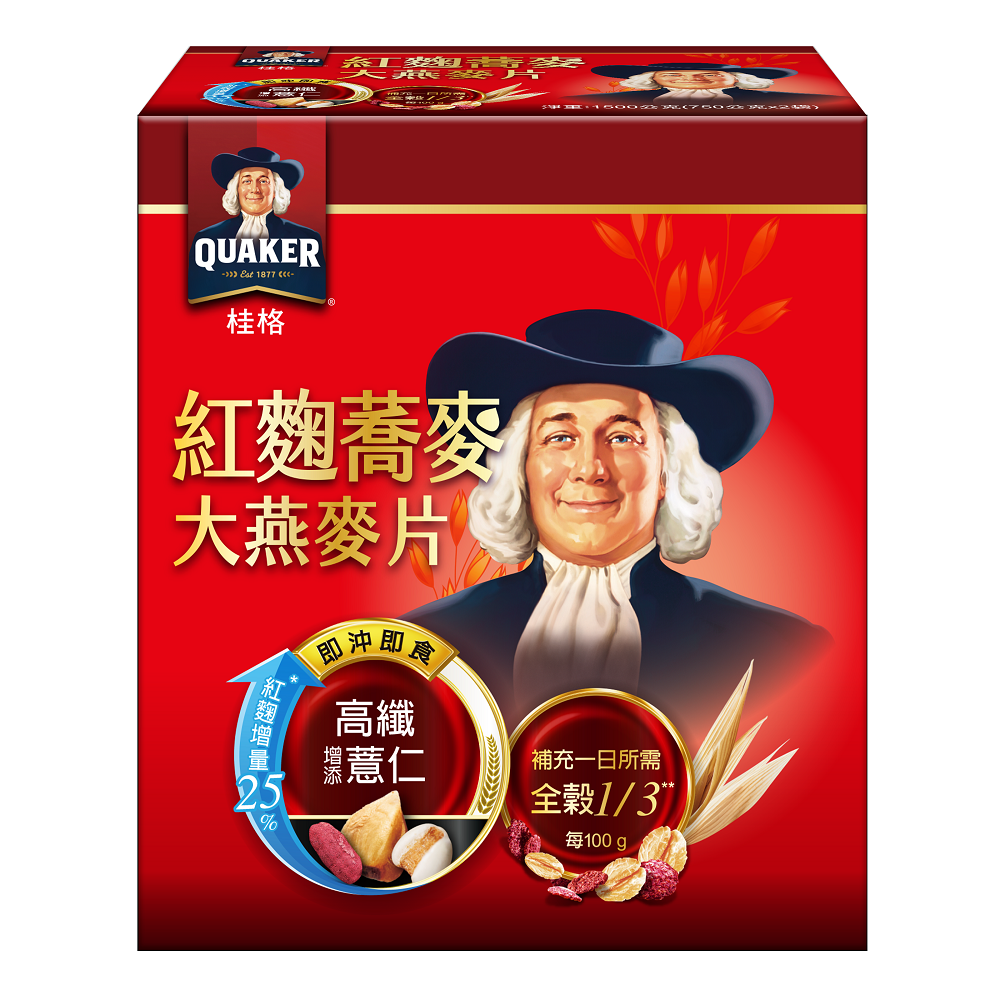 Quaker buckwheat Oat 1500g, , large
