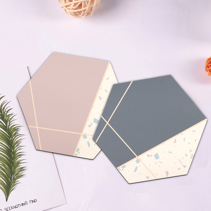 【Monster】 Morandi Terrazzo Coasters, Set of 2 (11.5x10cm) &ndash; Green & Brown, , large