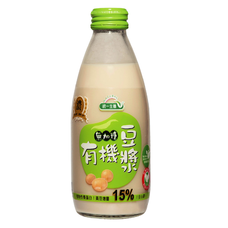 統一生機有機無加糖豆漿（瓶）, , large