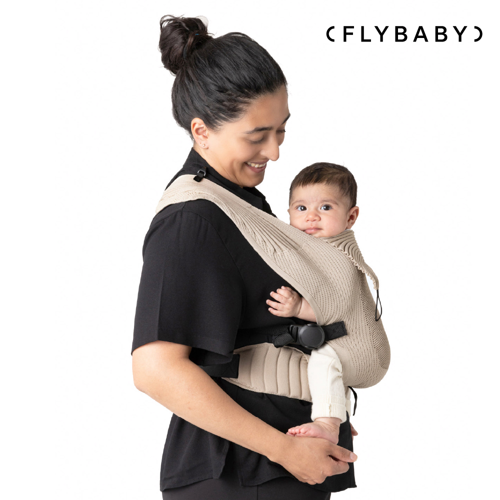 Flybaby 輕便透氣嬰兒揹巾_奶油白, , large