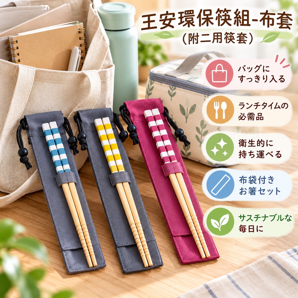 【HIYASU日安工坊】王安環保筷組-布套(附二用筷套), , large