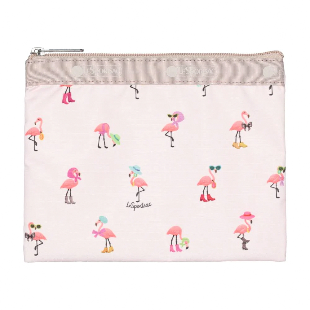 Lesportsac Classic Hobo 經典斜背包 側背包 旅用通勤包 送禮 禮物 推薦 女包(紅鶴海島派對), , large