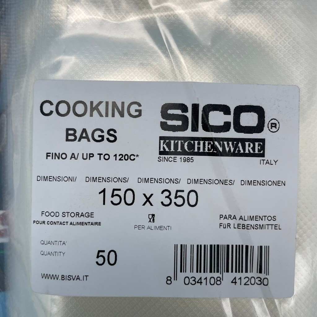 SICO舒肥專用耐熱120度真空包裝袋15x35cm 20x30cm 25x35cm 厚90&mu;(50個/包), , large