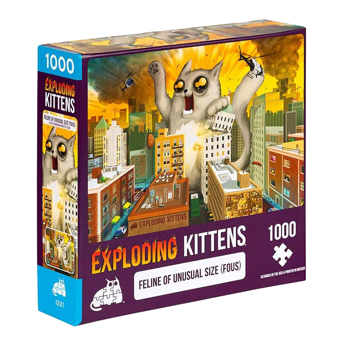 【Asmodee】爆炸貓 1000片拼圖：哥吉喵 英文版｜Exploding Kittens Puzzle｜爆炸貓周邊精品, , large