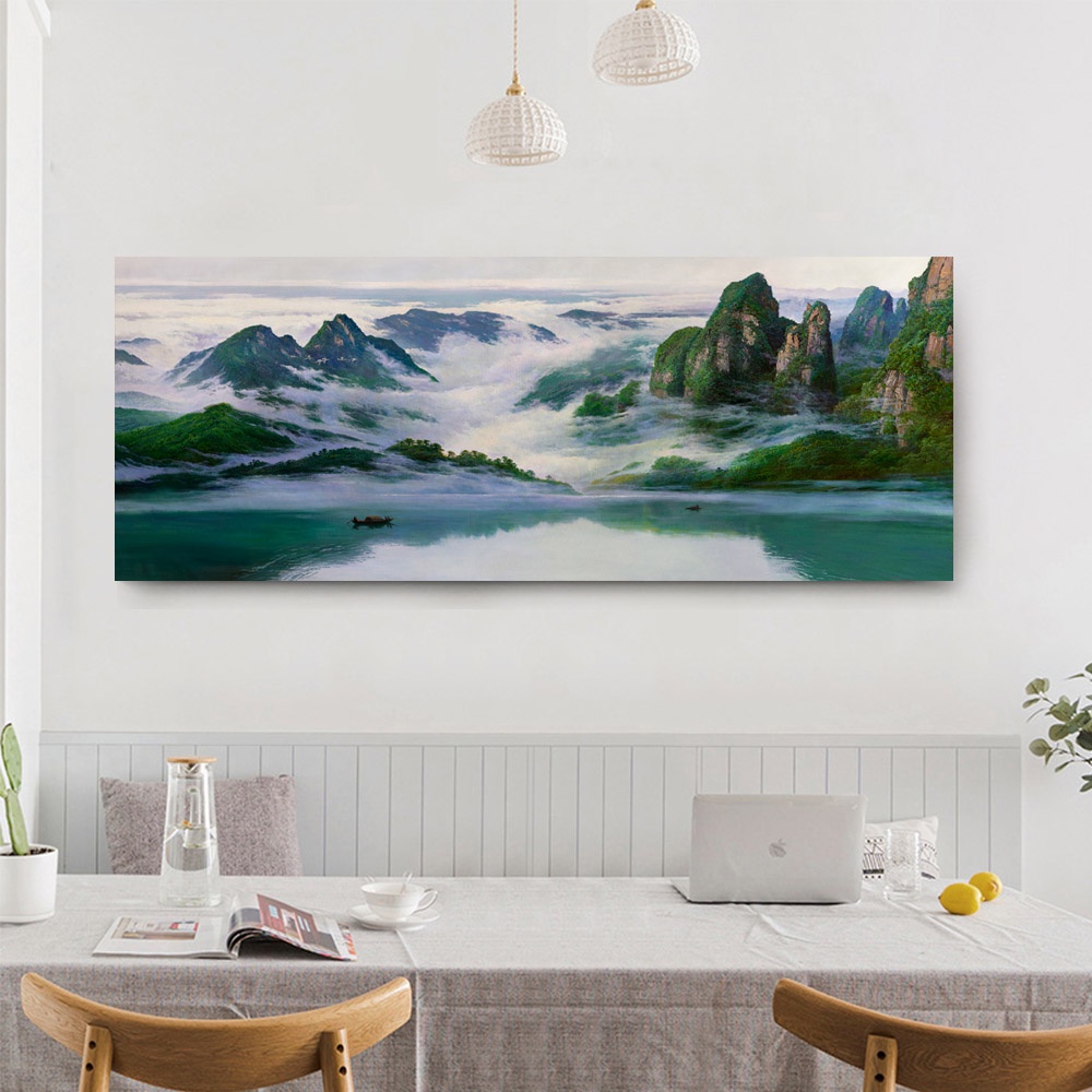 【御畫房】桂林山水 國家一級畫師手繪油畫60&times;120cm(VF-31), , large