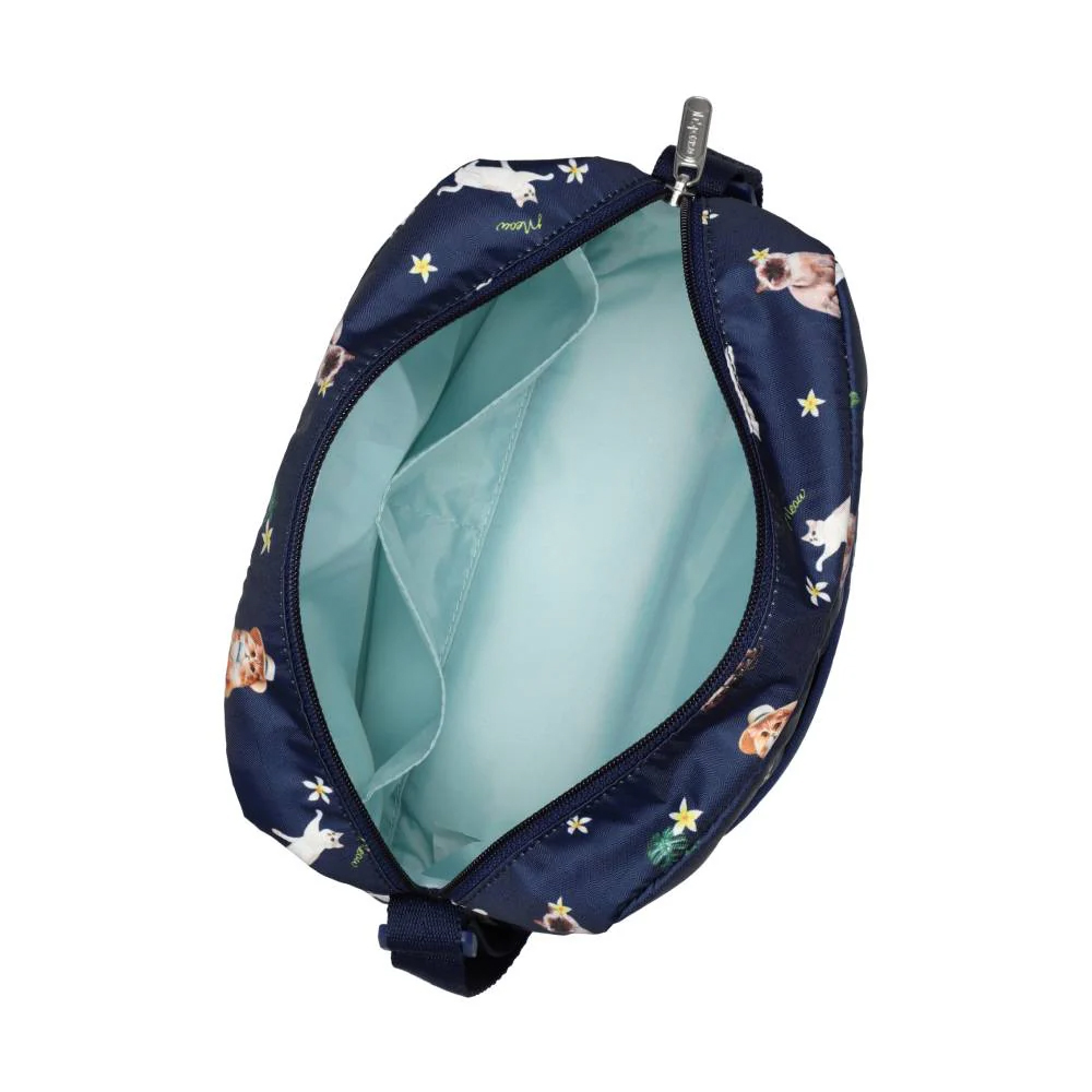 Lesportsac Daniella Crossbody 拉鍊斜背包 側背包 通勤隨身包 送禮 禮物 推薦 女包(熱帶度假貓咪)L261-2434PB-HF95, , large
