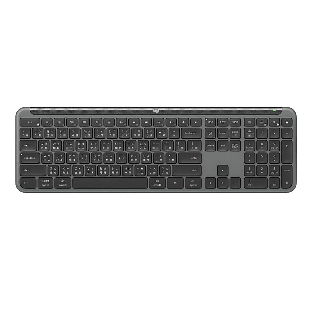 【 Logitech 羅技 】K950 石墨黑 無線 人體工學 靜音 防滑 纖薄 鍵盤, , large