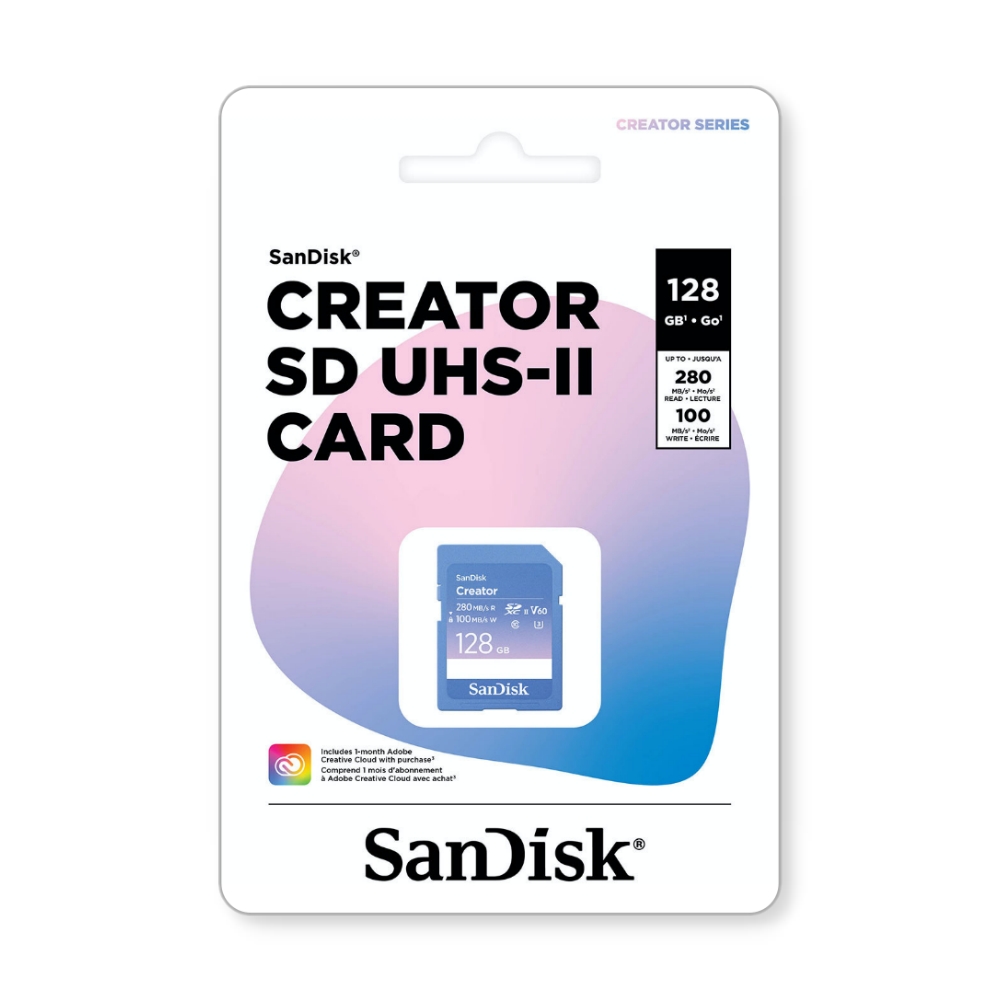【SanDisk】Creator 128G UHS-II SDXC U3 V60 C10 記憶卡, , large