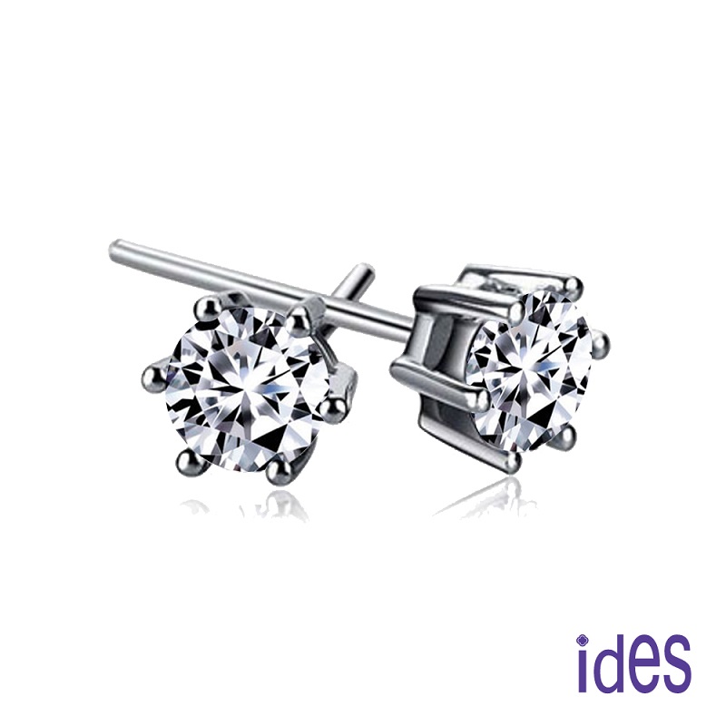 [ides愛蒂思] GIA 60分D/VS1八心八箭完美車工鑽石耳環/六爪（一邊各30分）, , large
