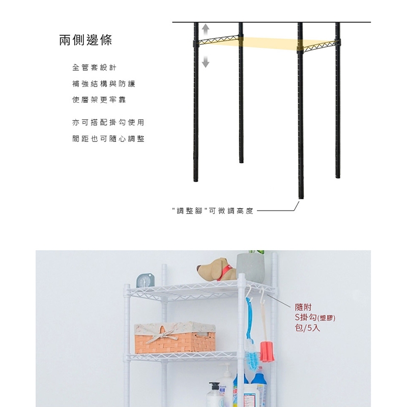 【Y HOUSE】馬桶架 收納架 置物架 烤漆層架-白色, , large