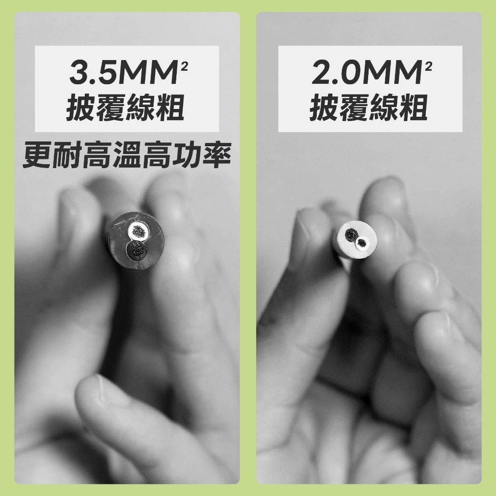 《台灣製造》露營動力線-工地-哈密瓜-2P二插孔-3.5mm&sup2;-過載防護動力線-二插頭延長線, , large