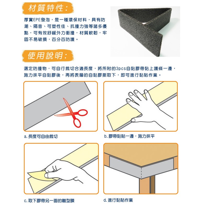 GS MALL 台灣製造 一組2入 一型防撞護條 一型護條 防撞條 護條 護角條 門檔條 傢俱防撞條 防撞條, , large