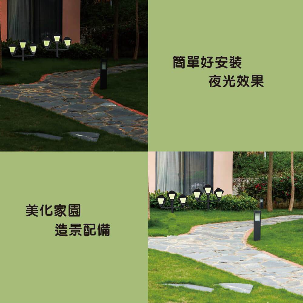 GS MALL 台灣製造 一組三入 路燈夜光圍籬組 園藝路牌 園藝布置 園藝地磚 園藝造景 插地磚 庭院指示牌 螢光牌 夜光圍籬, , large