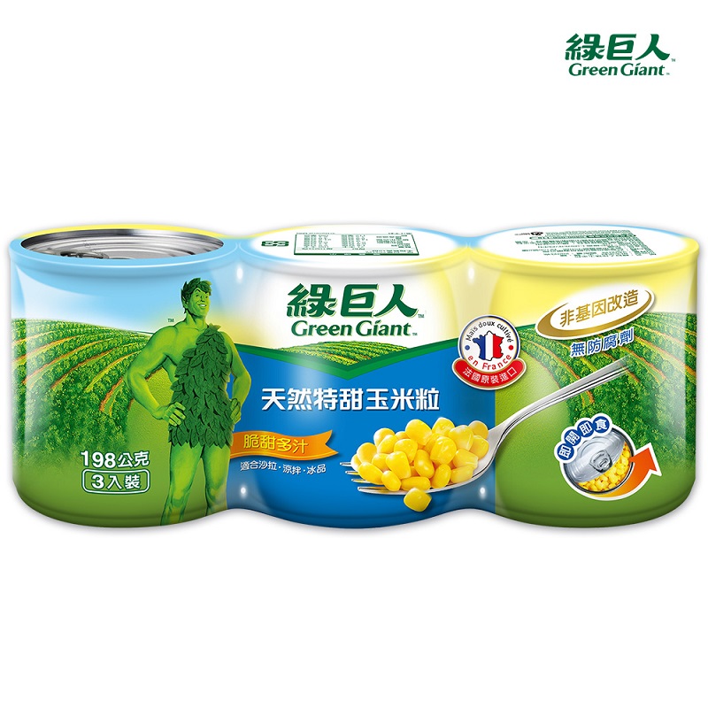 綠巨人天然特甜玉米粒198g, , large