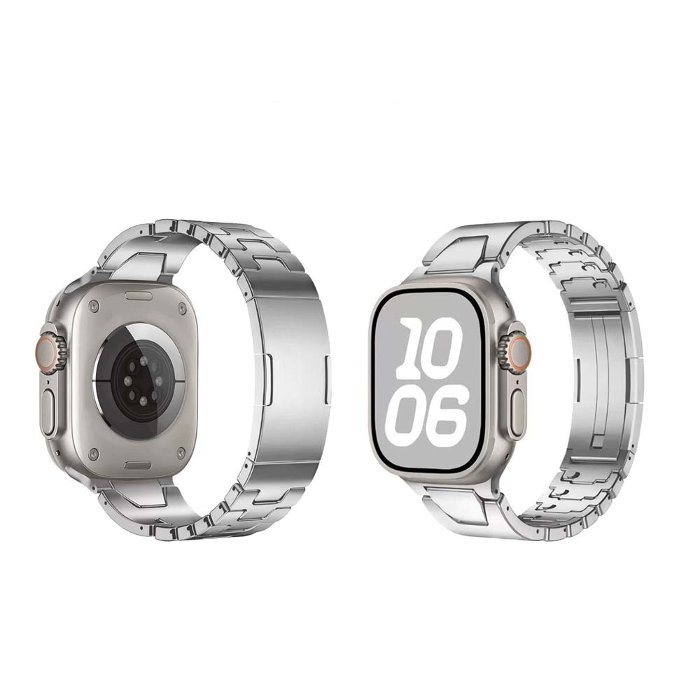 【山水之寶】Apple Watch 44/45/49/S10 46/S11 46mm錶帶 愛馬元素系列 典藏不銹鋼錶帶 滑拆式免工具, , large