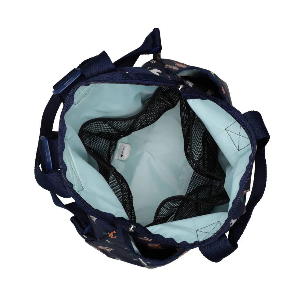 Lesportsac Double Trouble Backpack 手提兩用後背包 媽媽包 送禮 禮物 推薦 女包(熱帶度假貓咪)L261-2442PB-HF95, , large