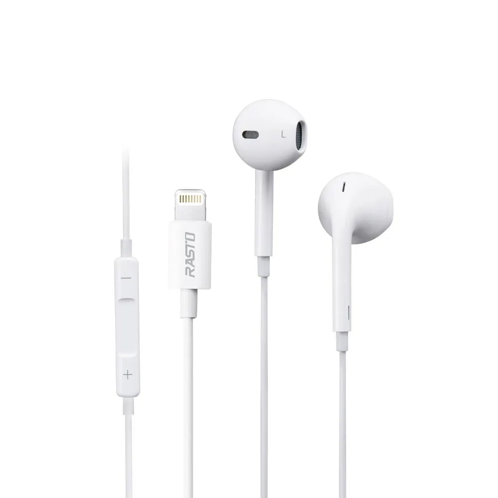RASTO RS41IPHONE半入耳式耳機 符合人體工學 三鍵調音控制, , large