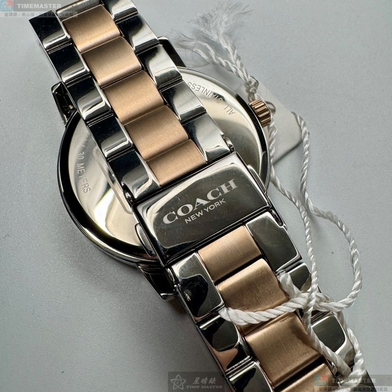 [星晴錶業]COACH手錶,36mm,CH00288白色錶面銀錶殼銀色精鋼錶帶款, , large