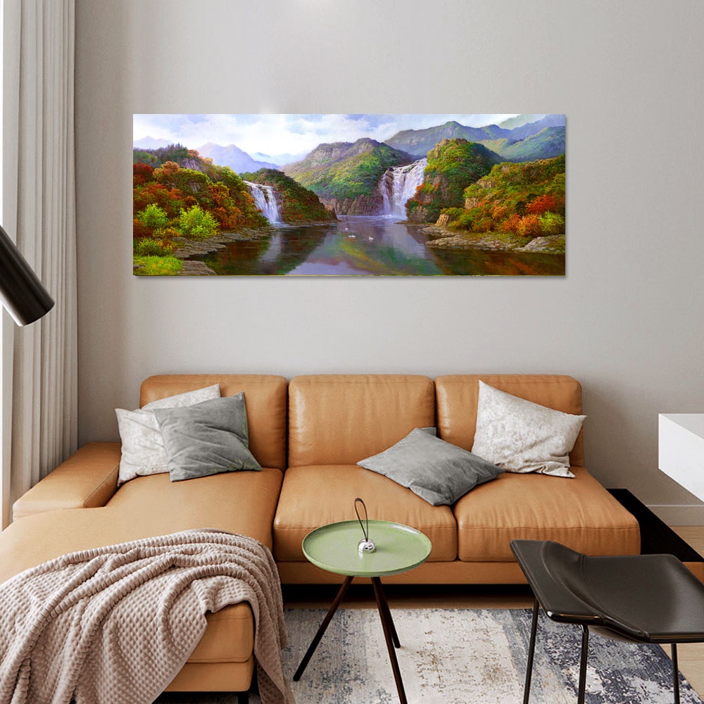 【御畫房】福祿雙至 國家一級畫師手繪油畫60&times;120cm(VF-57), , large