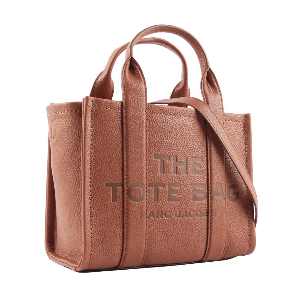 MARC JACOBS THE LEATHER TOTE 粒面皮革小款托特包/堅果棕, , large