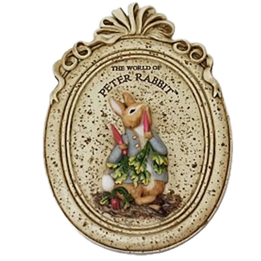 【世豐】PETER RABBIT 比得兔吃蘿蔔橢圓壁掛, , large