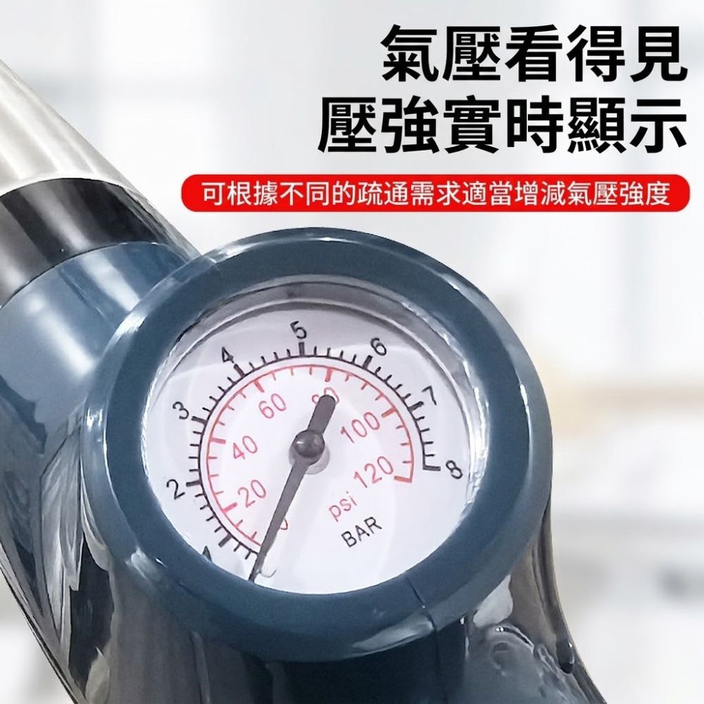 馬桶疏通器/藍色-黑色/加強高壓不鏽鋼(八件組)-圓柱款, , large