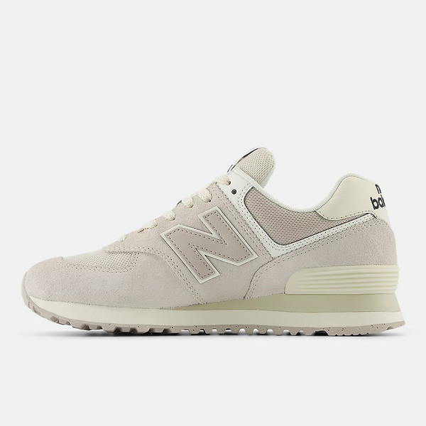 Kixpress-New Balance 女 休閒鞋 運動 經典 復古 B楦 NB 574 緩震 麂皮 灰白 [WL574DQ2], , large