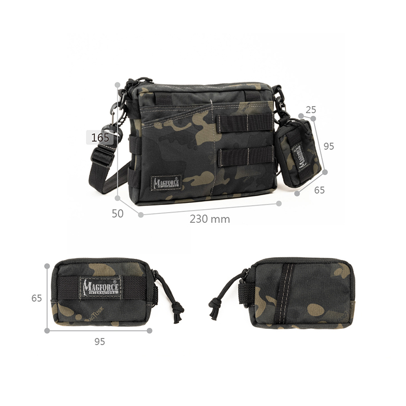 【MAGFORCE】馬蓋先小方側背包-【500D尼龍布-黑色】 戰術背包 側背包 單肩包 台灣製, , large