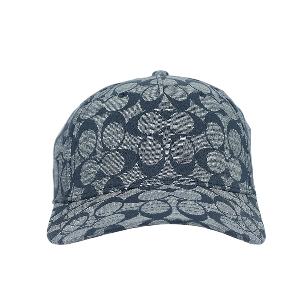 COACH CC Logo Chambray 織布棒球帽 XS-S/藍色, , large
