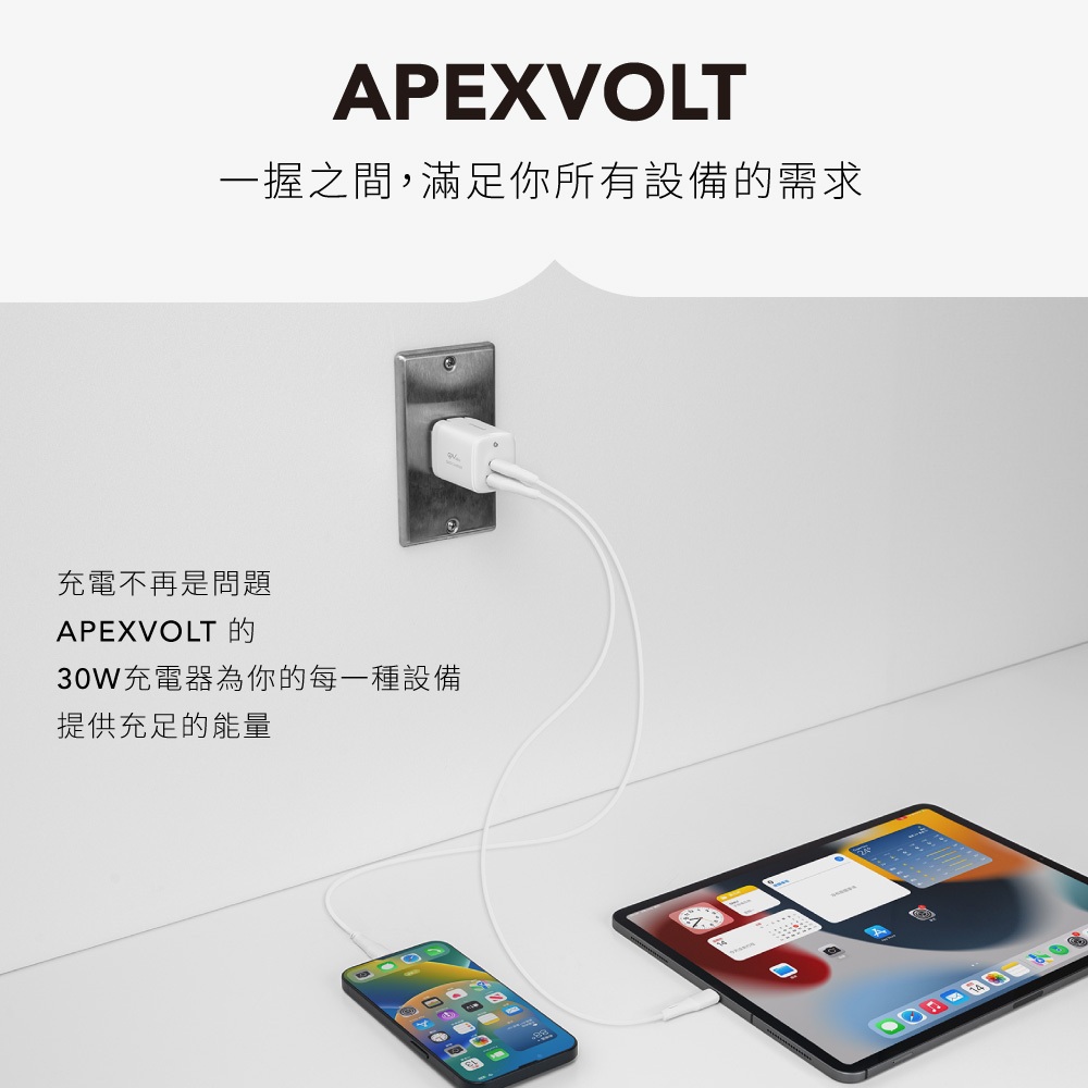 【GC】充滿快樂 35W 雙孔GaN氮化鎵充電器 USB-C*1+USB-A*1 快充頭|TYPE-C|手機/筆電充電器, , large