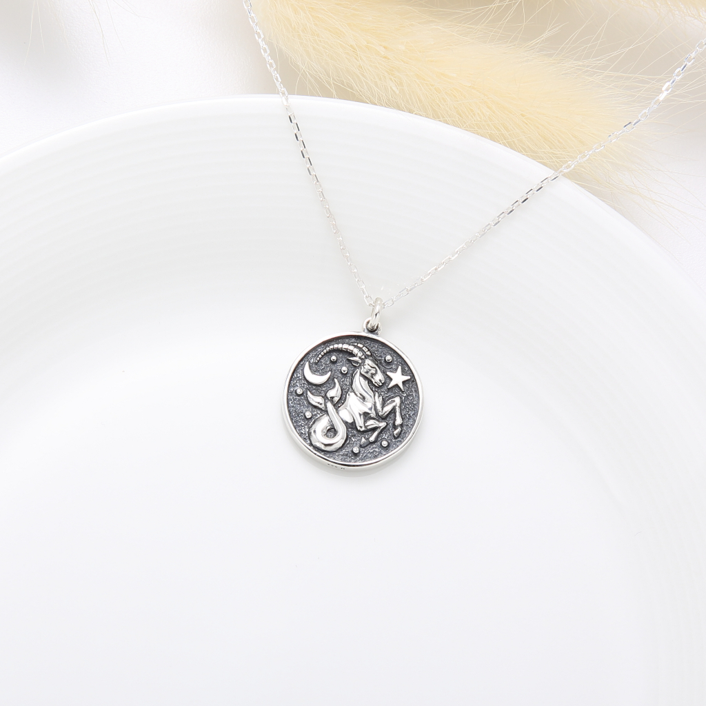 【Angel & Me】Astrology Capricorn s925 sterling silver necklace Birthday gift, , large