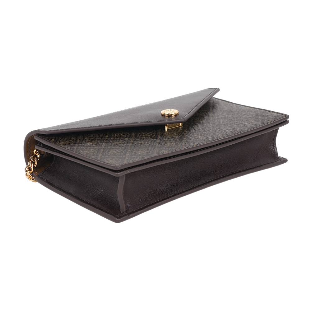 TORY BURCH T Monogram 標誌帆布信封式斜背包/WOC(深棕色), , large