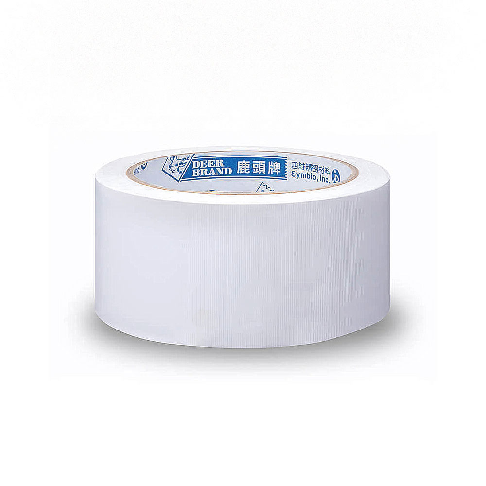 【四維】鹿頭牌 PVC白色布紋膠帶 冷氣膠帶 可手撕 48mm X 27Y 6捲/盒 PVS5, , large