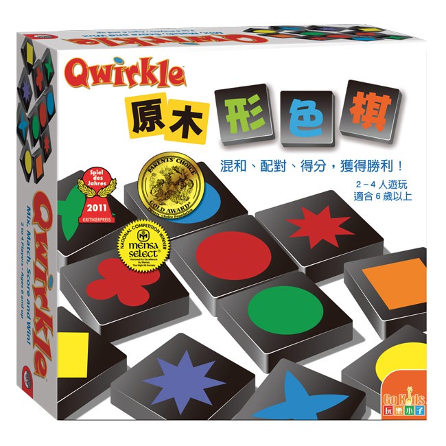 【Asmodee】原木形色棋 Qwirkle 中文版｜拼放益智桌遊｜顏色形狀配對｜家庭親子策略遊戲, , large