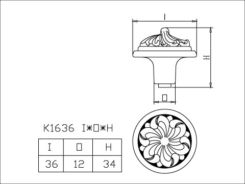 Zinc Knob, , large