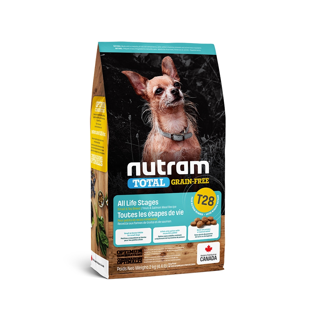 【Nutram 紐頓】T28 無穀迷你犬 鮭魚 狗飼料 狗食 犬糧5.4KG, , large