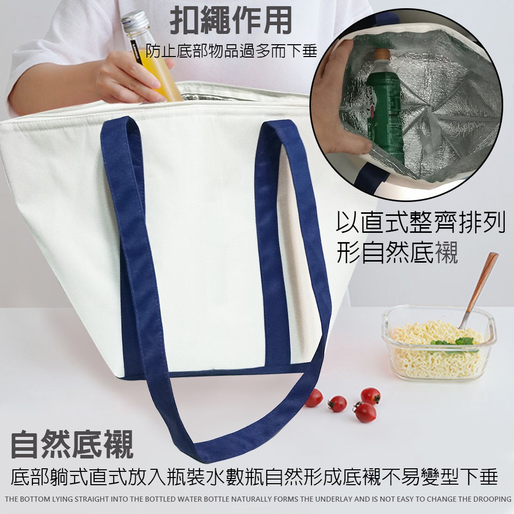 GS MALL 加厚保溫保冷牛津布置物袋 48x31cm 手提袋 肩背袋 保鮮袋 牛津袋 保溫袋 保冷袋 置物袋, , large
