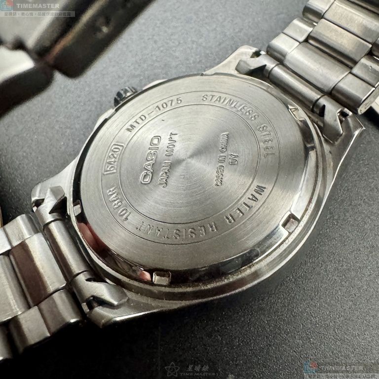 [星晴錶業]CASIO手錶,44mm,CA56831銀色錶面銀錶殼銀色精鋼錶帶款, , large