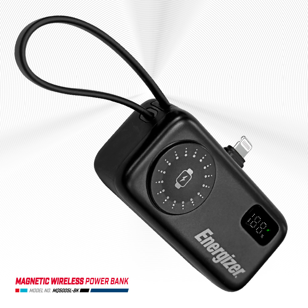 Energizer 勁量 易捷 MQ5005L 4合1 快充 行動電源 4900mAh 17.8Wh 黑色, , large