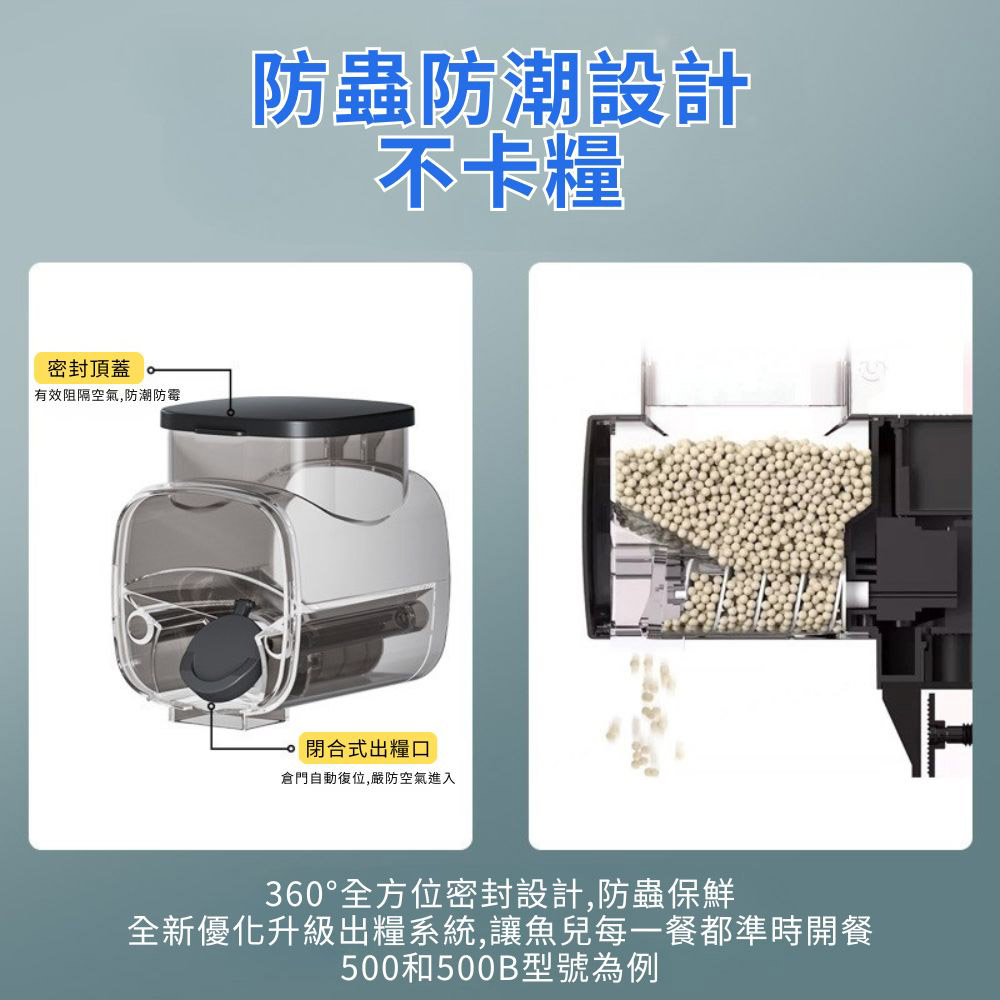 智能魚缸自動餵食器/3檔餵食AF-250B疊加倉(含電池), , large