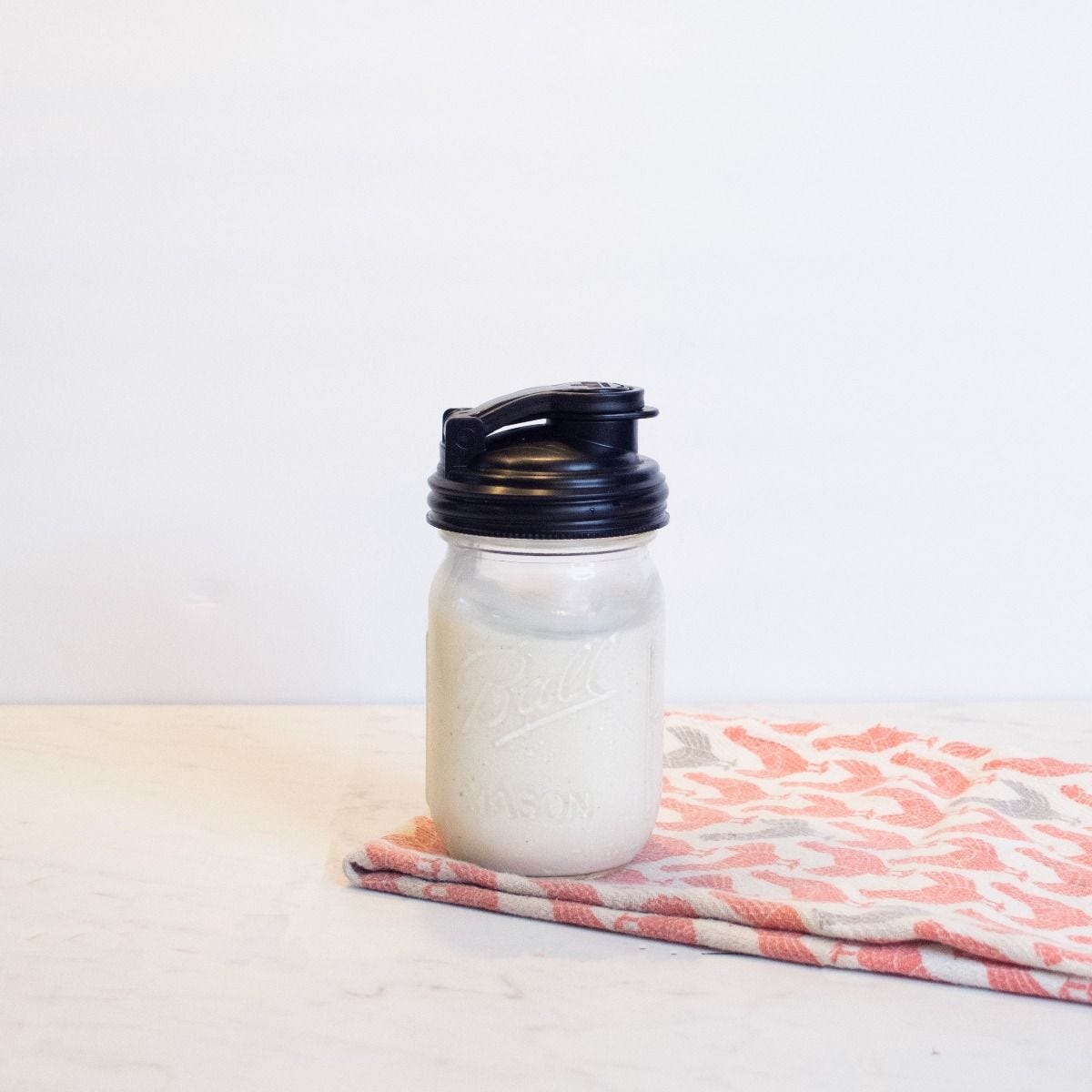 reCAP&reg; 16oz Pint Mason Jar POUR cap Lid Regular Mout-Black, , large