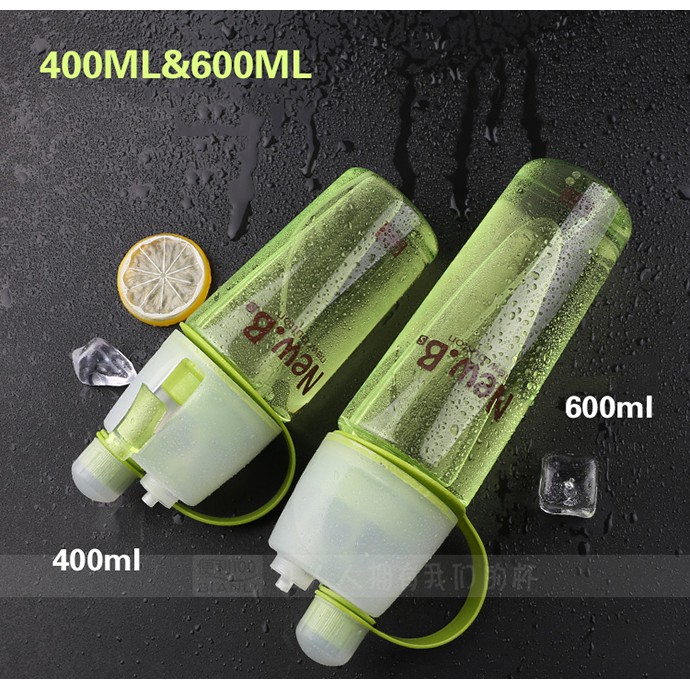 GS MALL 400ml+600ml 運動噴霧水壺 噴水壺 降溫壺 水瓶 運動水壺 噴霧杯 水杯 水壺 水瓶, , large