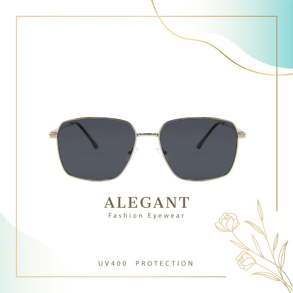 中性時尚陽采棕寶麗來偏光太陽眼鏡/UV400墨鏡〔ALEGANT〕, , large
