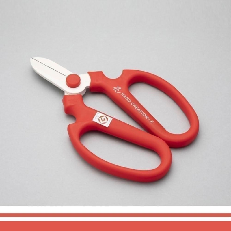 Sakagen F-170 Floral Scissors Made in Japan White Blade Pruning Shears Ikebana Gardening Cutter, , large