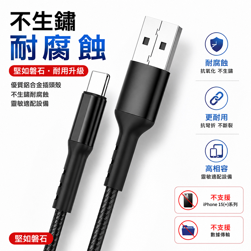 [翊承國際]【免運 + 贈品】三色元素三合一編織快充線, , large