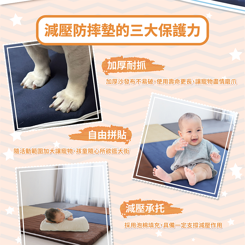 ［熊棉］寵物減壓兒童防摔墊｜防摔 安全 小尺寸 寵物減壓 毛小孩必備 床墊, , large