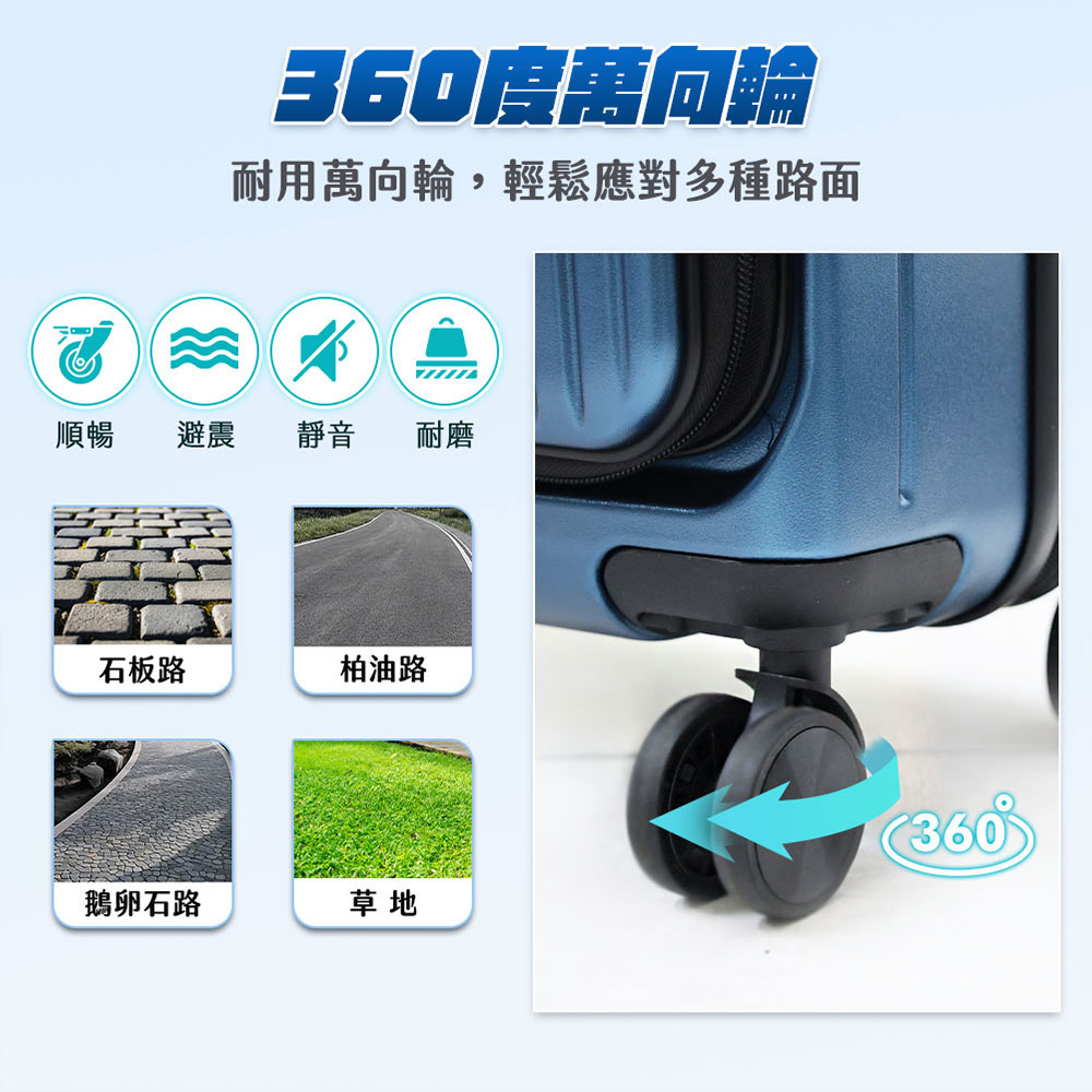 【HJY】鴻嘉源 激省空間深開擴容行李箱20吋-鐵灰, , large