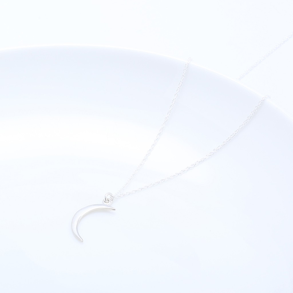 【Angel & Me】Crescent Moon (small) s925 sterling silver necklace Birthday gift, , large